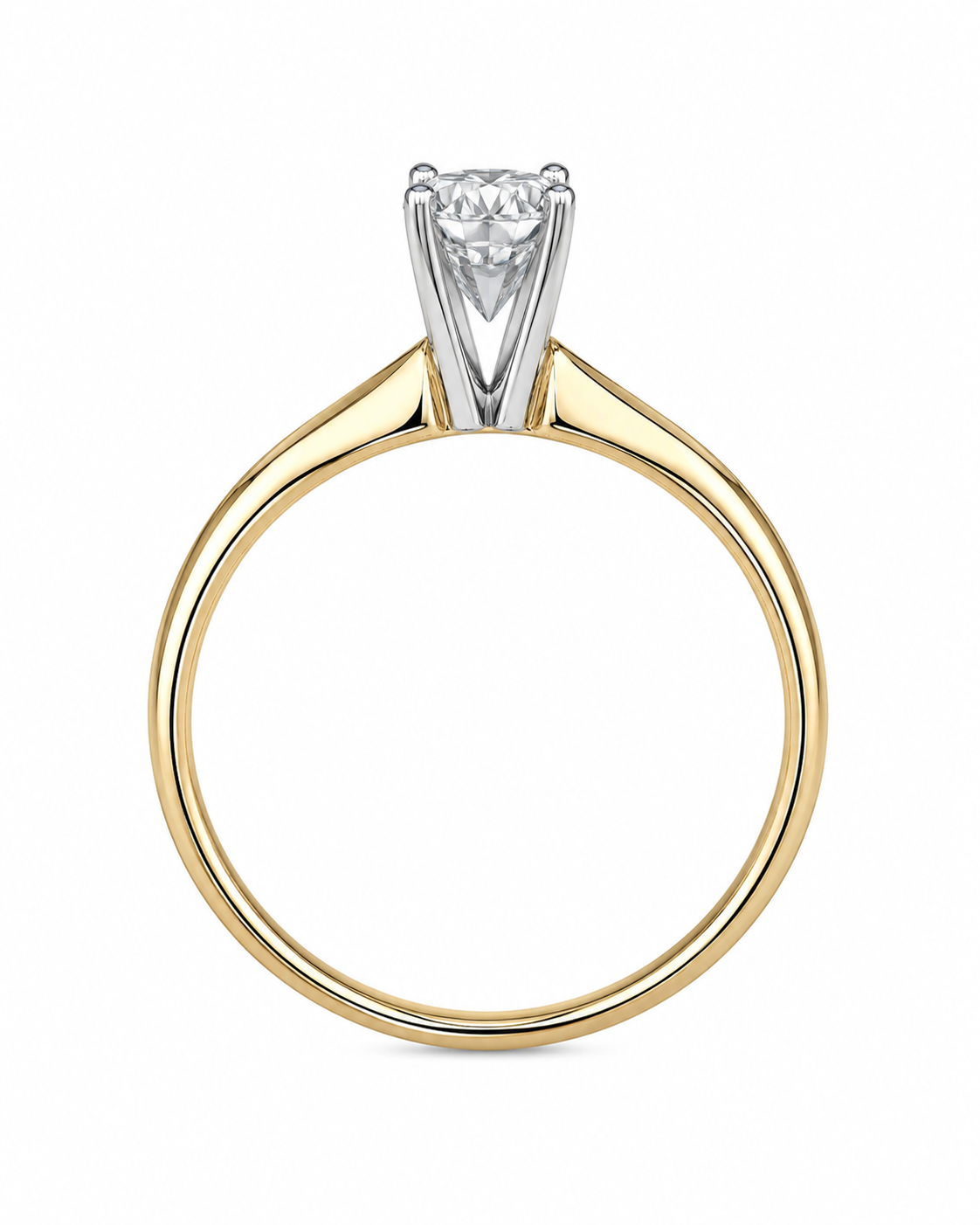 14K Yellow Gold Women's Ring 0.27 ct Natural Diamond