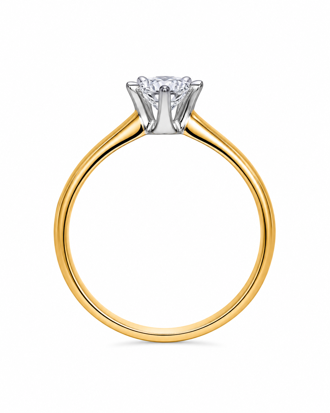 10K Yellow Gold Women’s Ring 0.10 ct Natural Diamond