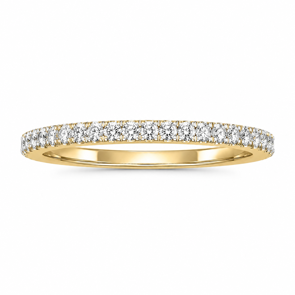 14K Yellow Gold Band 0.29 ct Natural Diamond