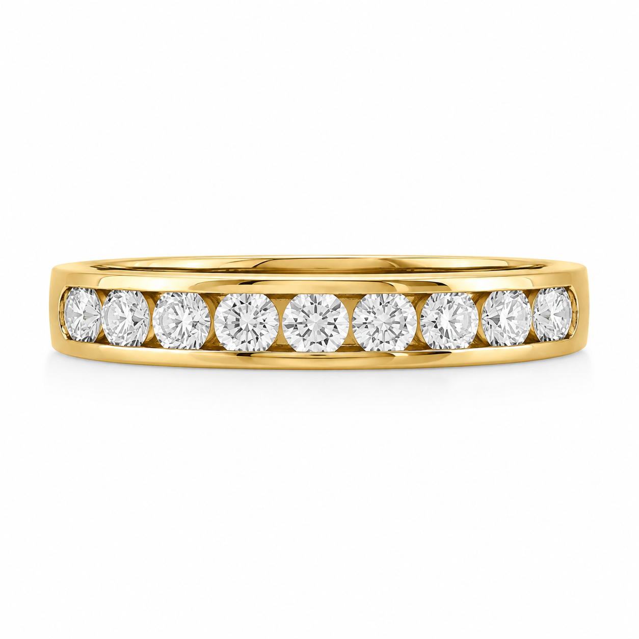 14K Yellow Gold Band 0.52 ct Natural Diamond