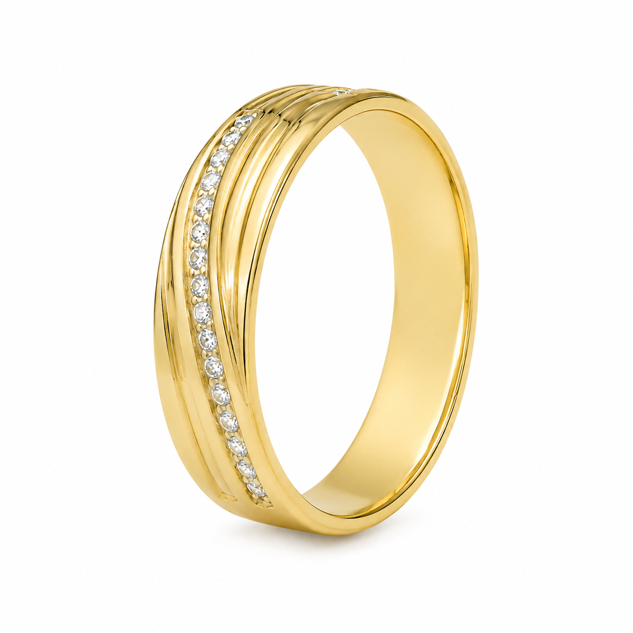 10K Yellow Gold Wedding Set 0.33 ct Natural Diamond