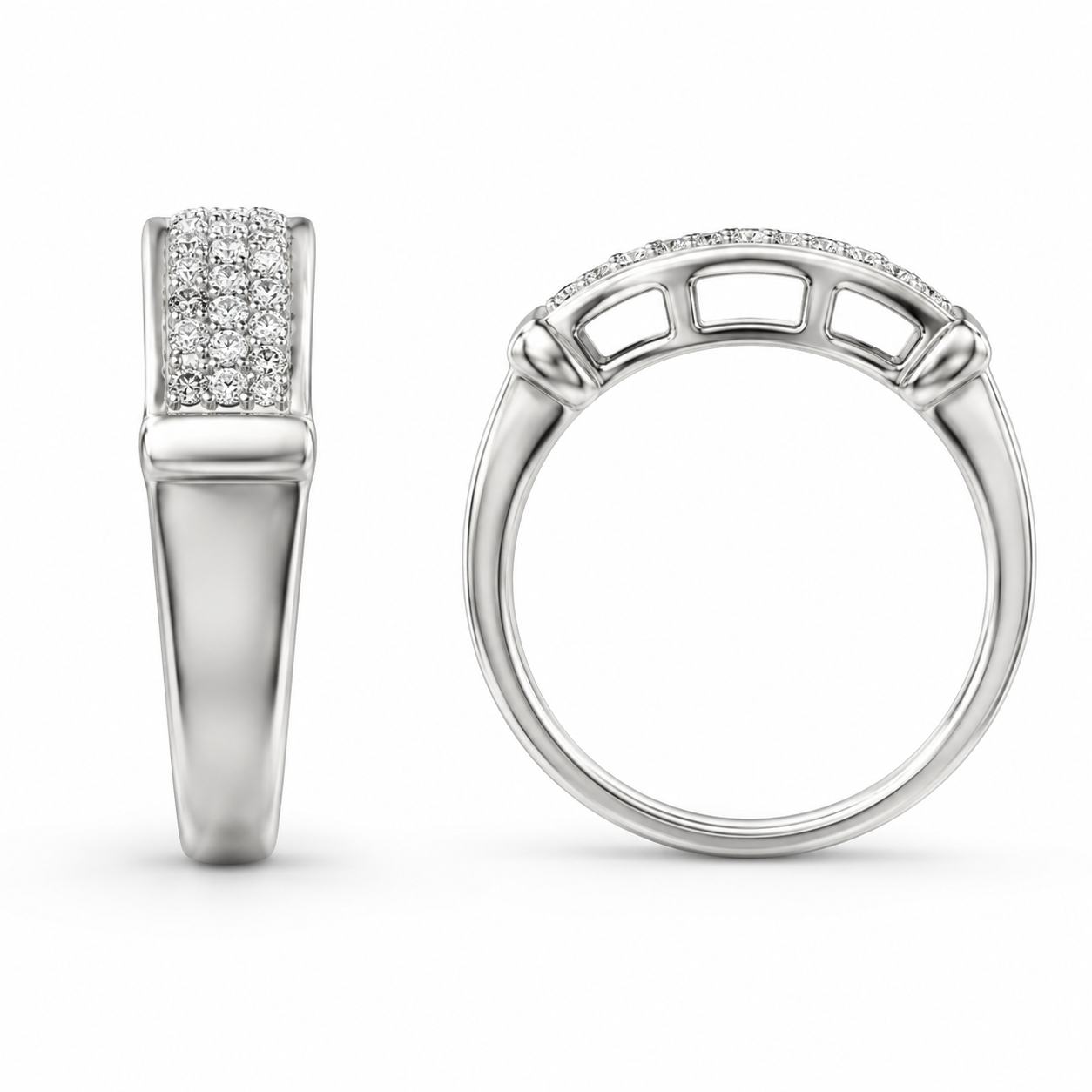 10K White Gold Women’s Band 0.30 ct Natural Diamond