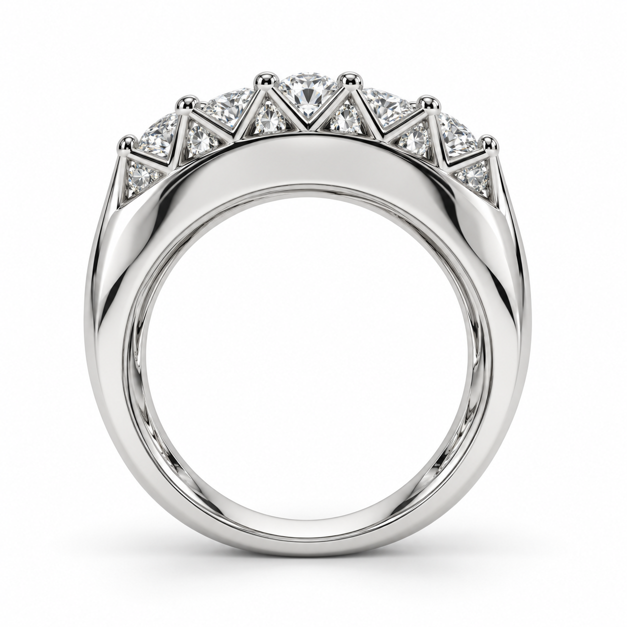 Sterling Silver Men's Ring 1.00 ct Lab Grown Diamond
