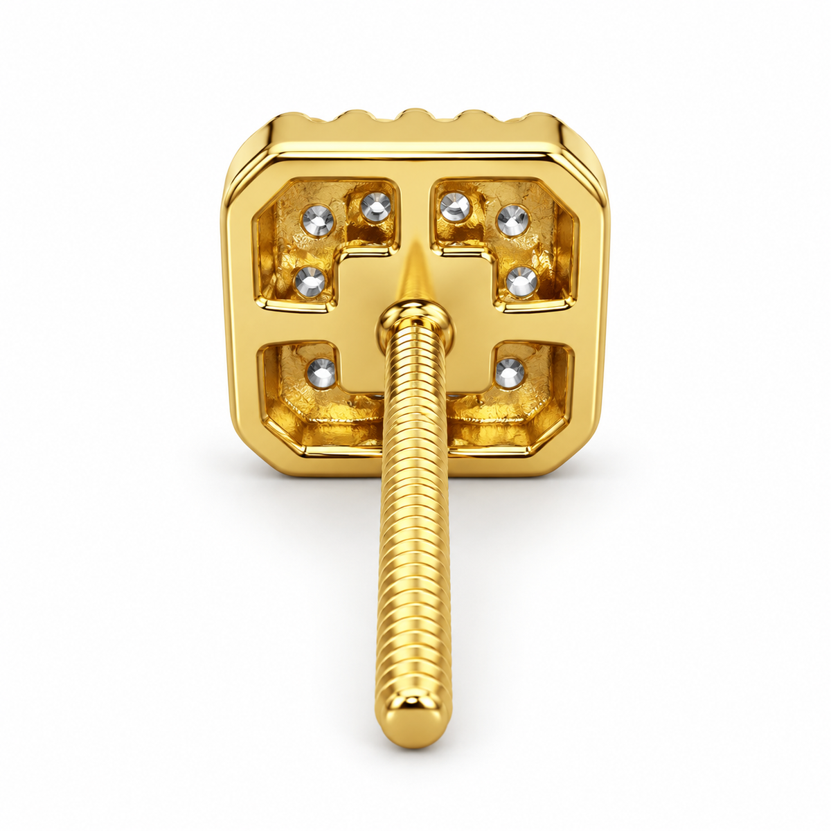 10K Yellow Gold Earrings 0.27 ct Natural Diamond