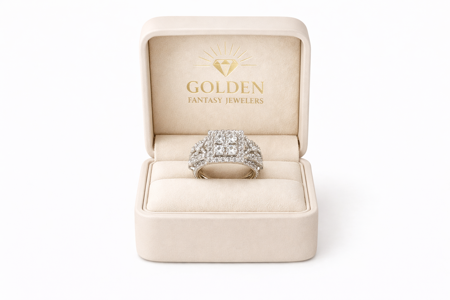 14K White Gold Women's Wedding Set 2.75 CT Natural Diamond