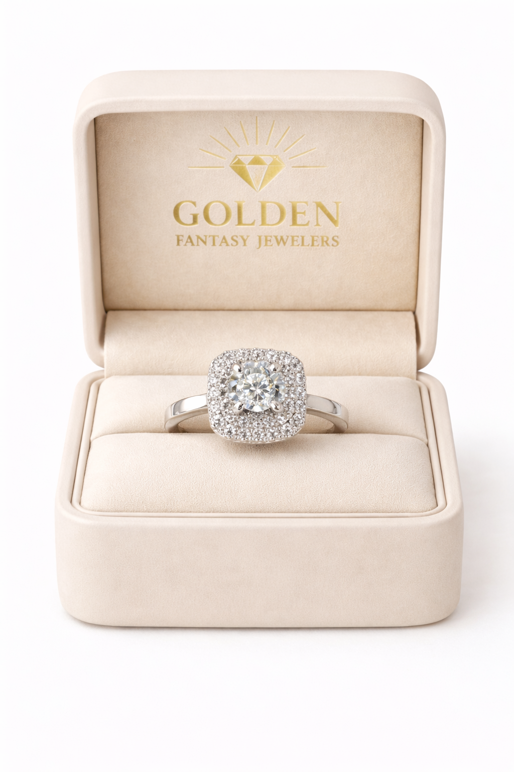 14K White Gold Ring 0.65 ct Natural Diamond