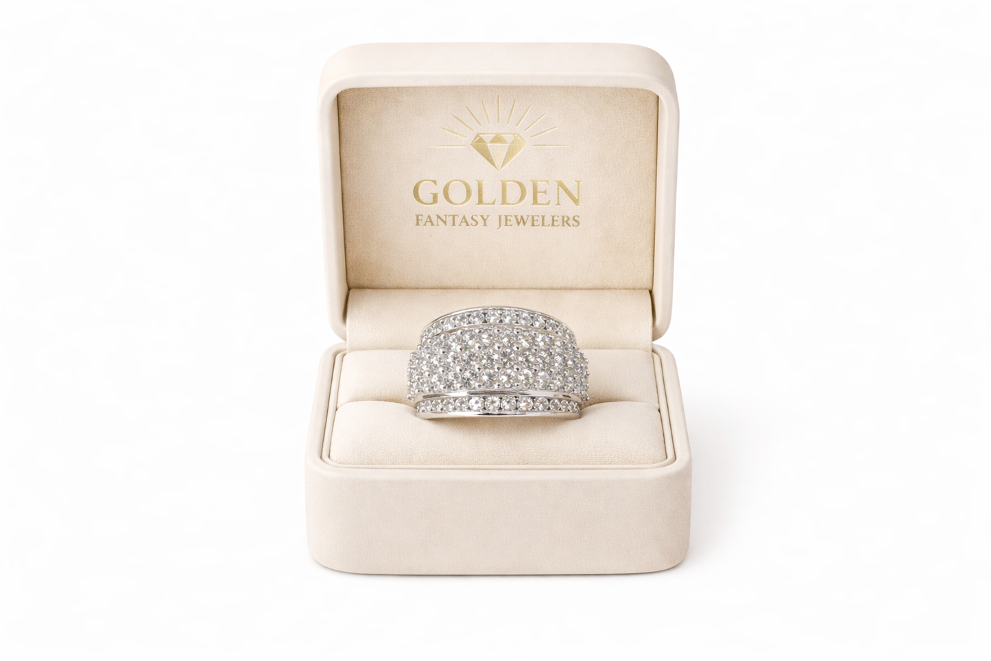 14K White Gold Women's Ring 2.00 ct Natural Diamond