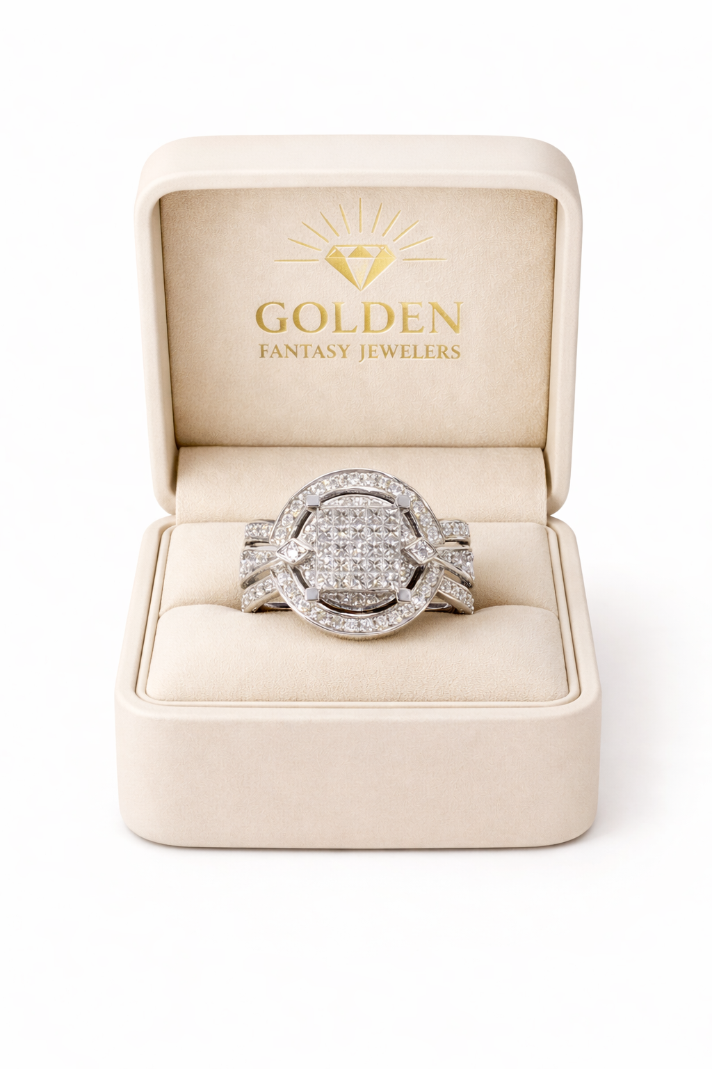 14K White Gold Women's Ring 2.00 ct Natural Diamond