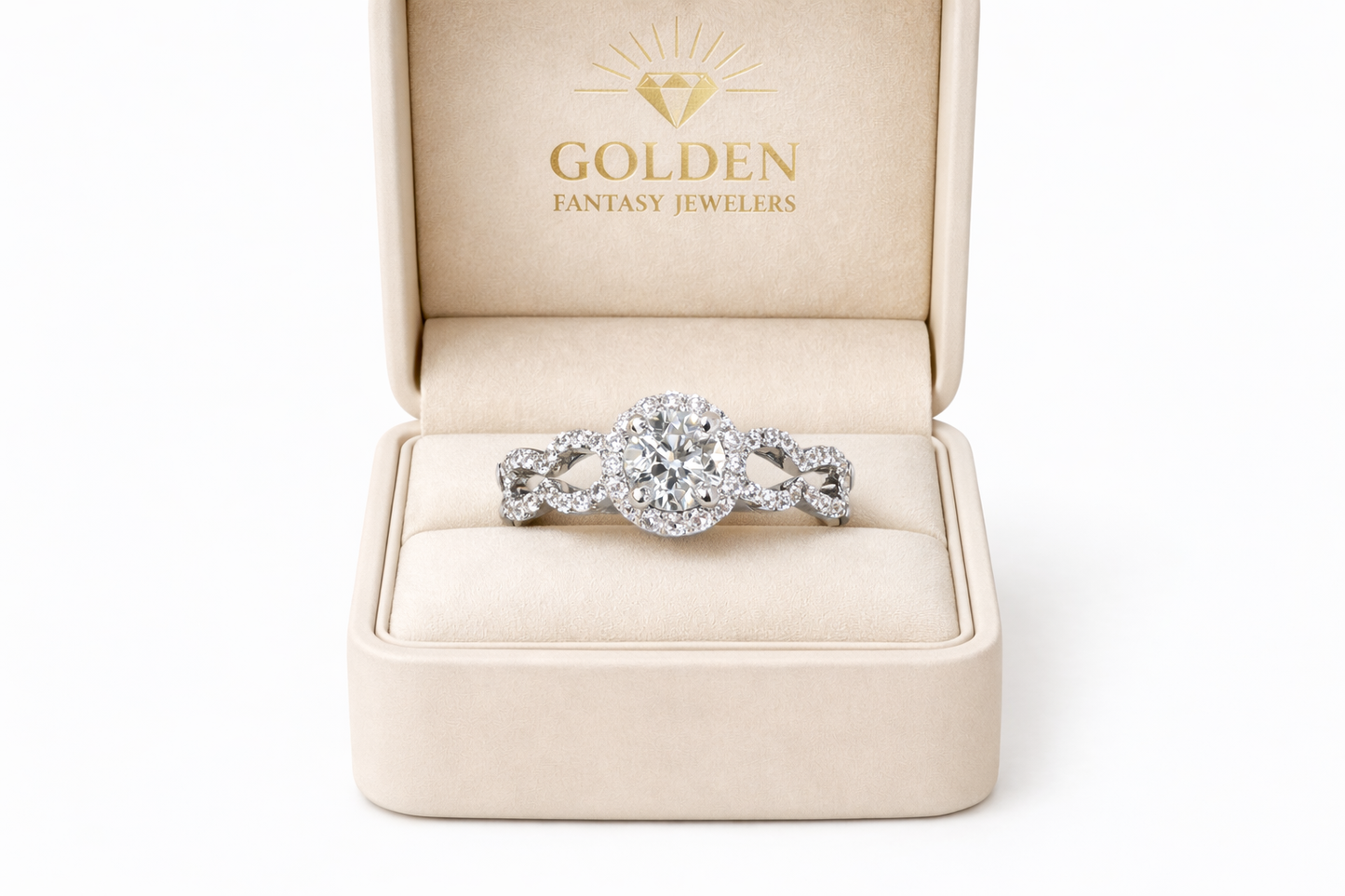 14K White Gold Ring 0.68 ct Natural Diamond