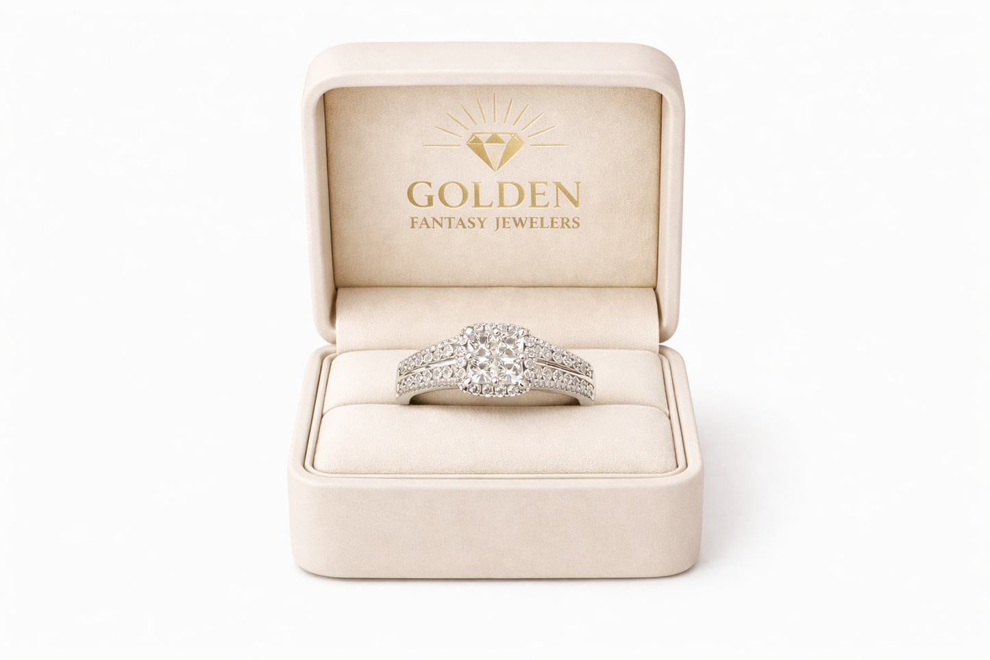 10K White Gold Women's Ring 1.00 CT Natural Diamond