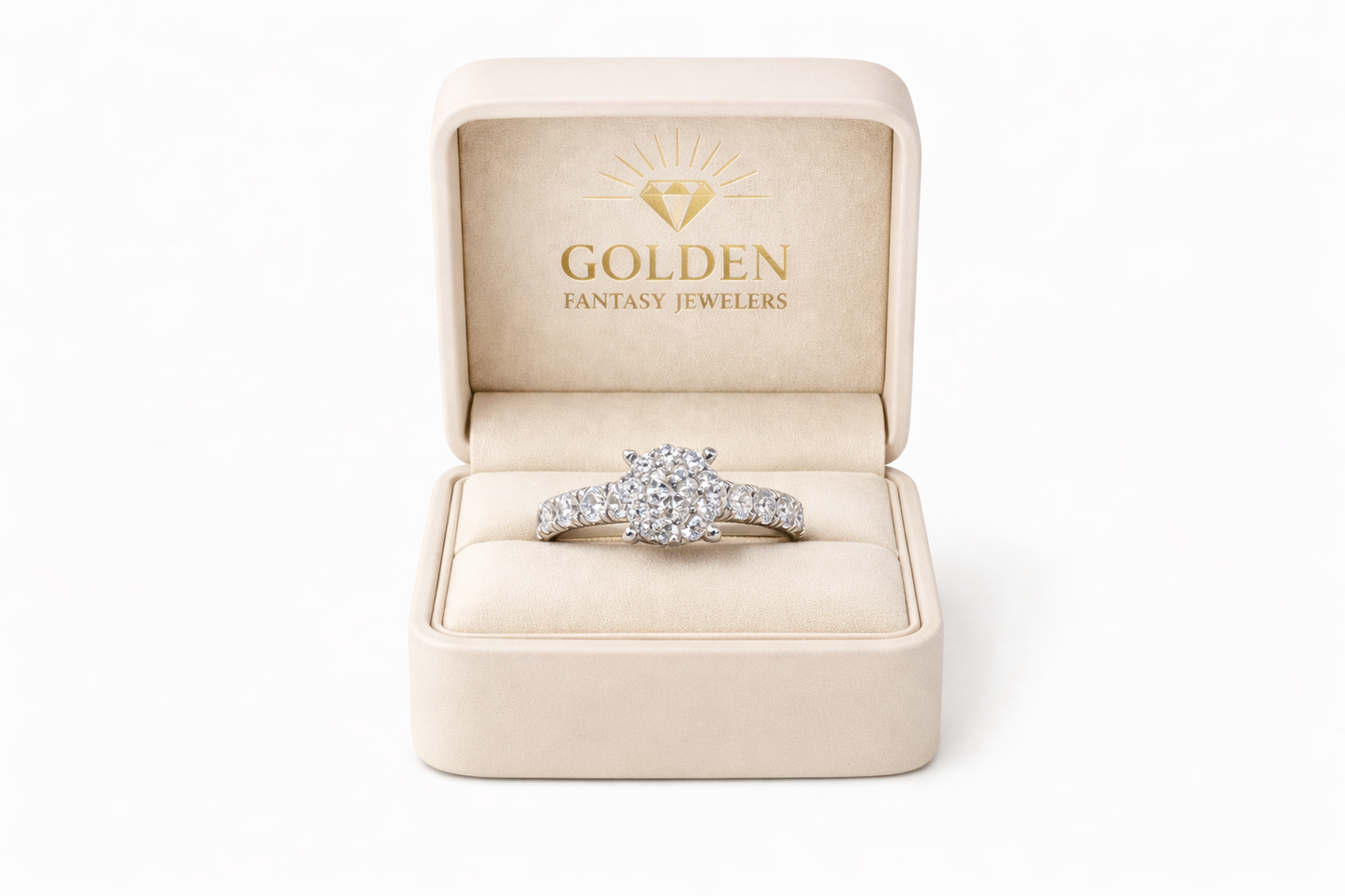 14K White Gold Women's Ring 1.47 ct Natural Diamond