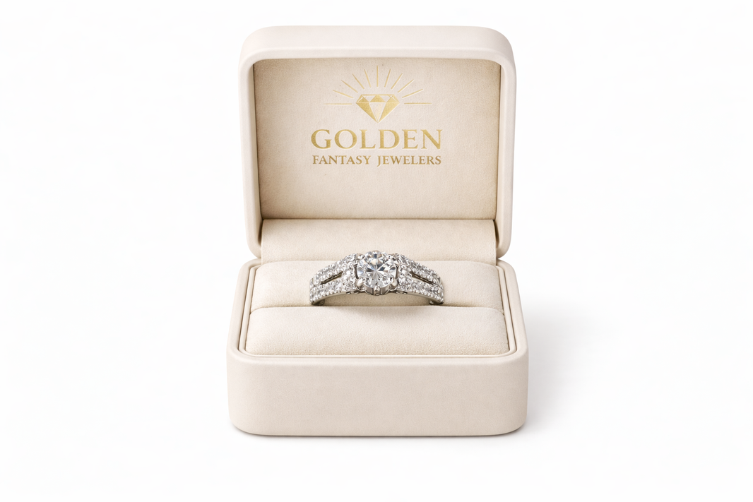 18K White Gold Women's Ring 1.24 ct Natural Diamond