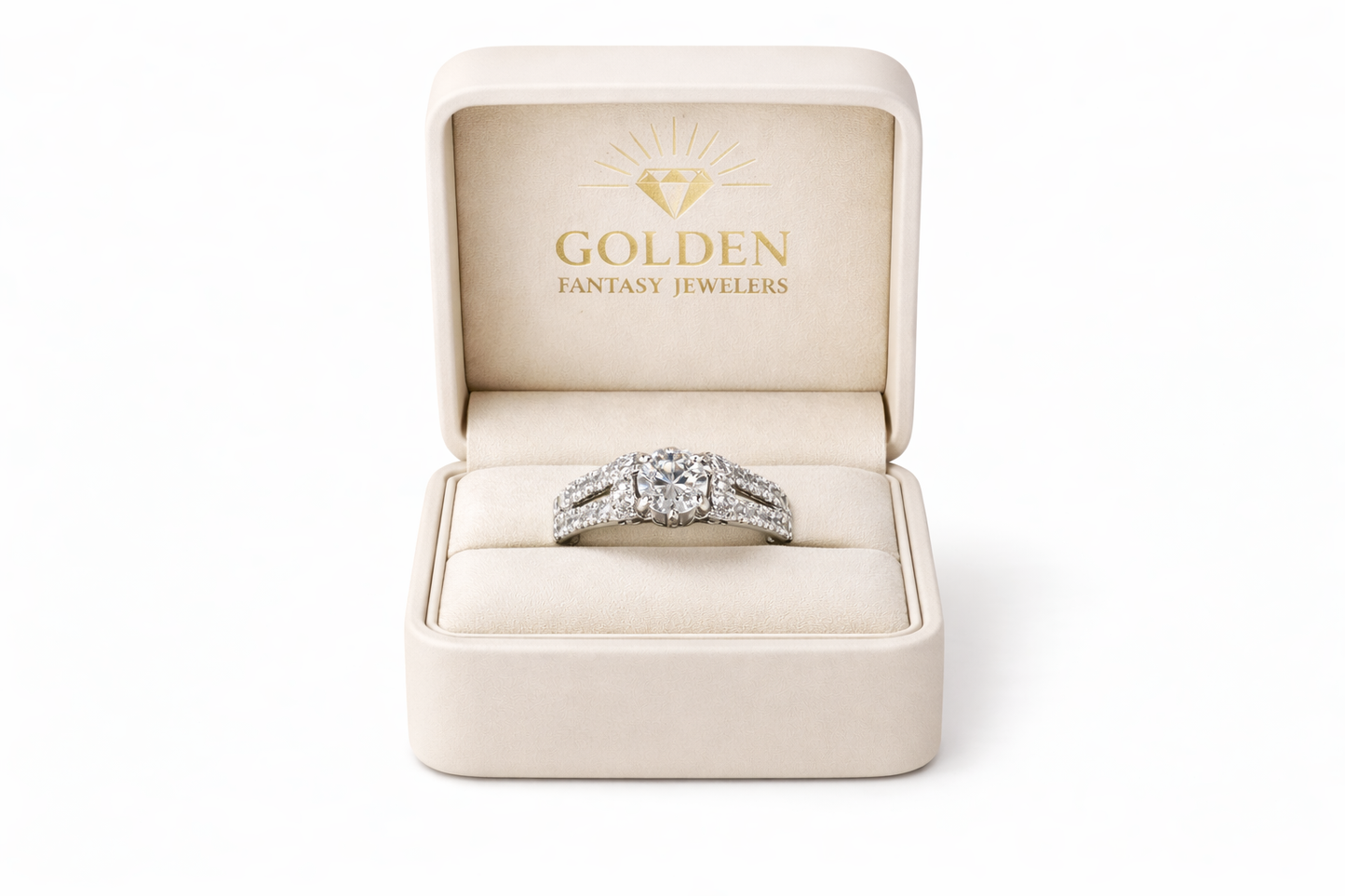 18K White Gold Women's Ring 1.24 ct Natural Diamond