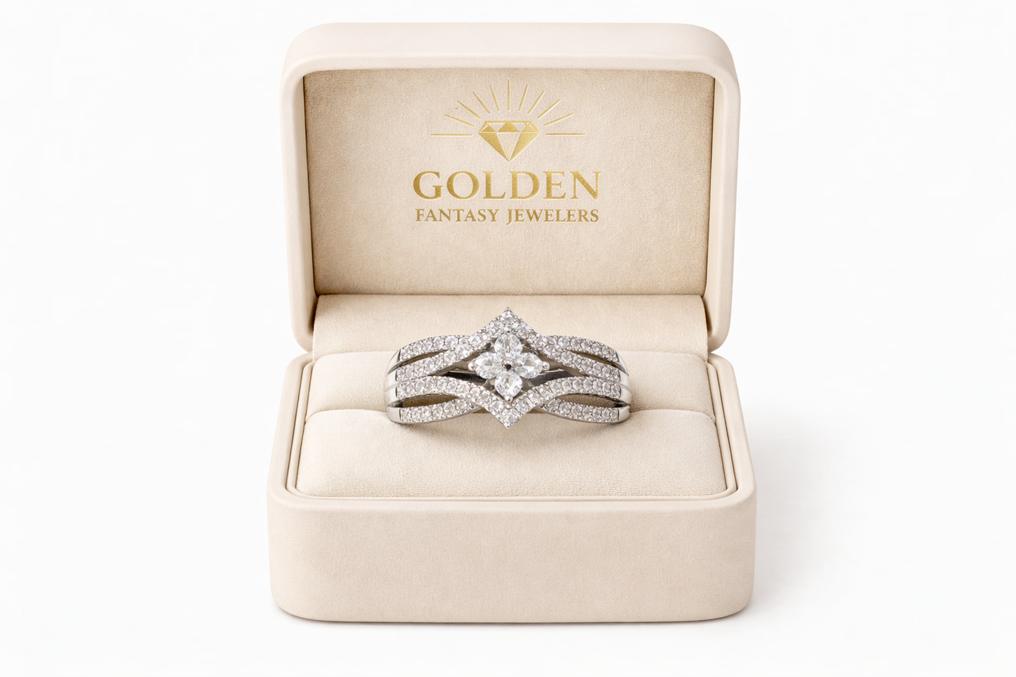 14K White Gold Ring 0.65 ct Natural Diamond