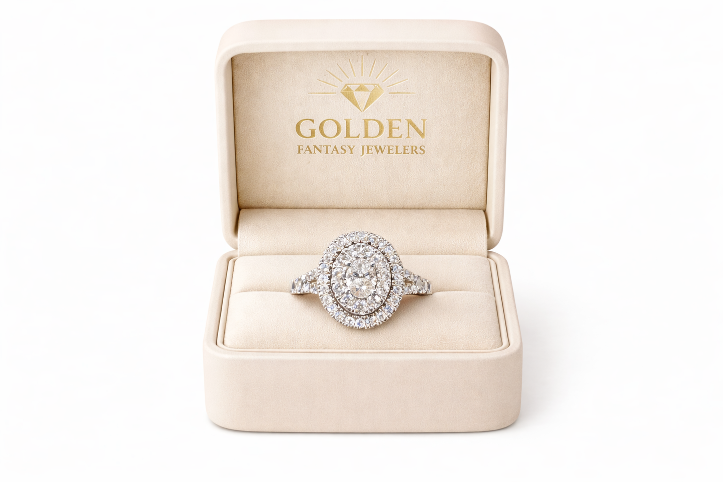 10K White Gold Women's Ring 1.25 ct Natural Diamond