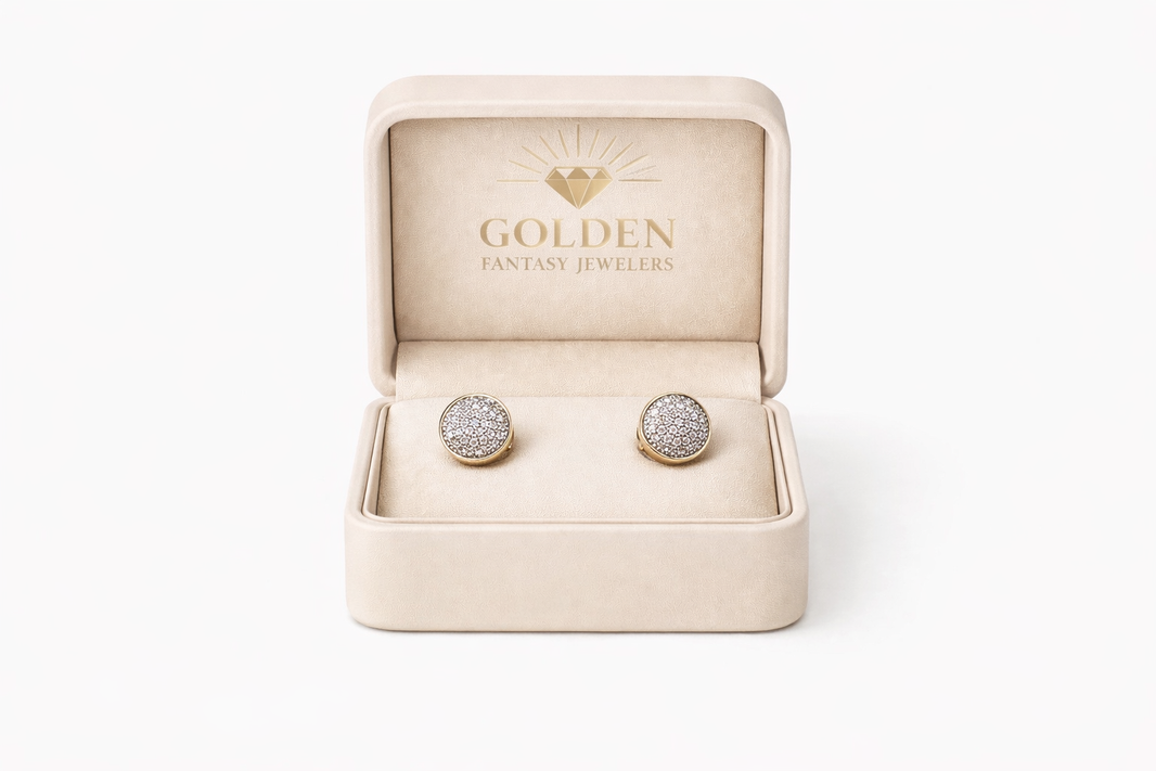 10K Yellow Gold Earrings 0.20 ct Natural Diamond