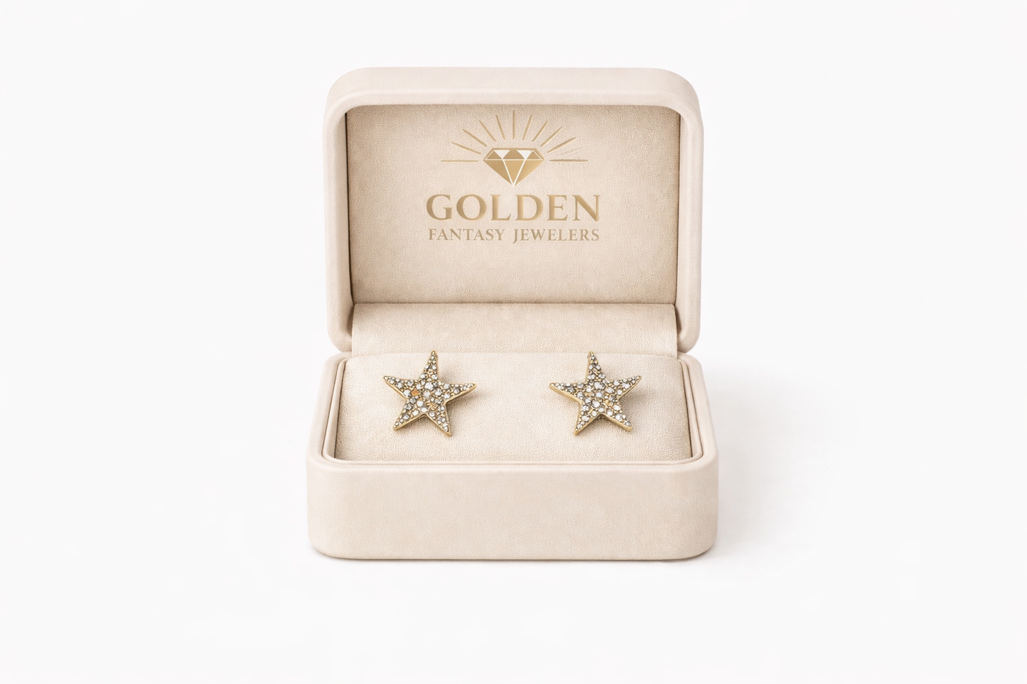 14K Yellow Gold Earrings 0.50 ct Natural Diamond