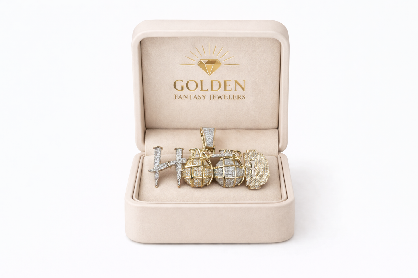 10K Two-Tone Gold “Hood” Charm 0.89 ct Natural Diamond