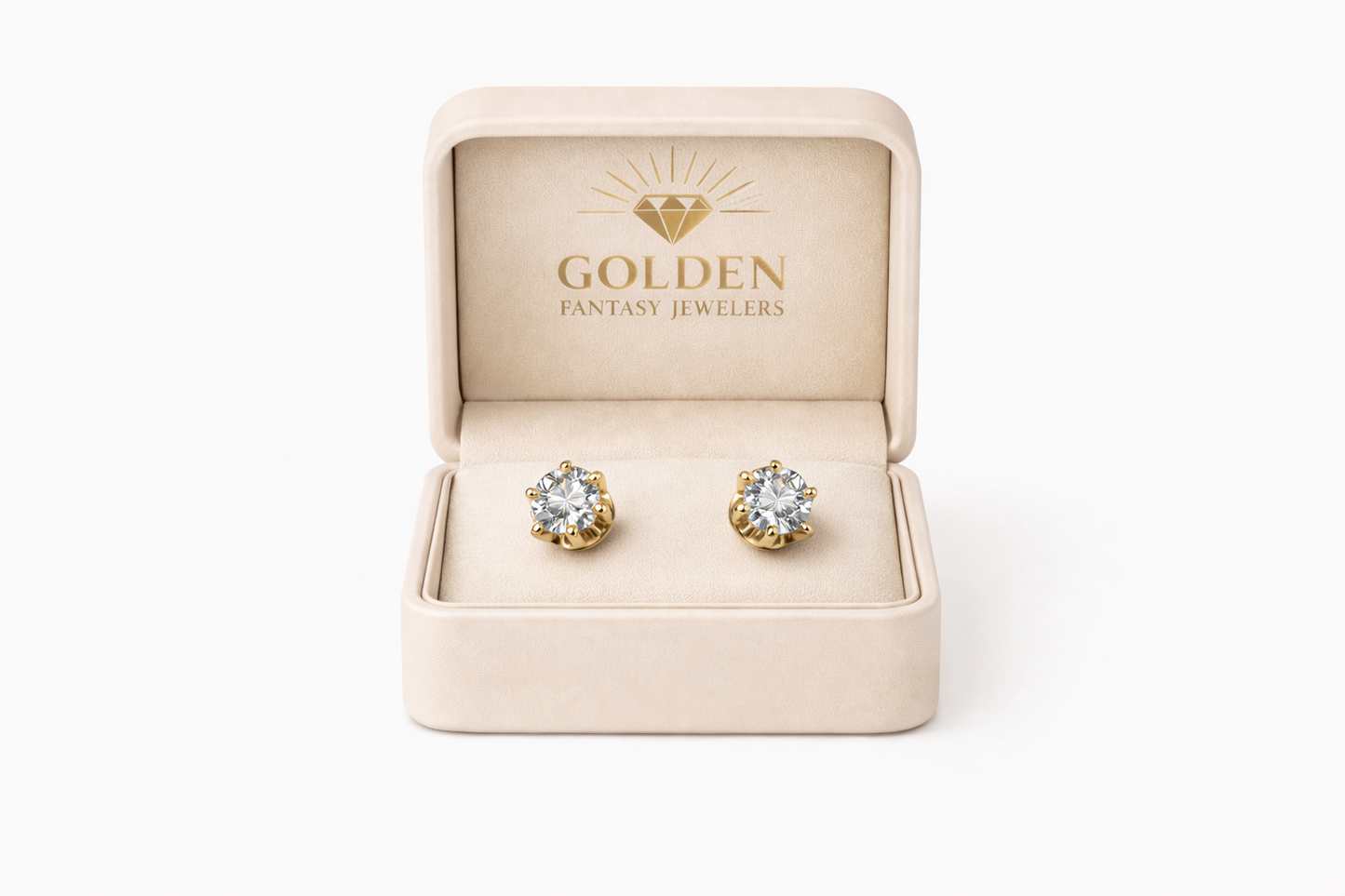 10K Yellow Gold Earrings 0.25 ct Natural Diamond