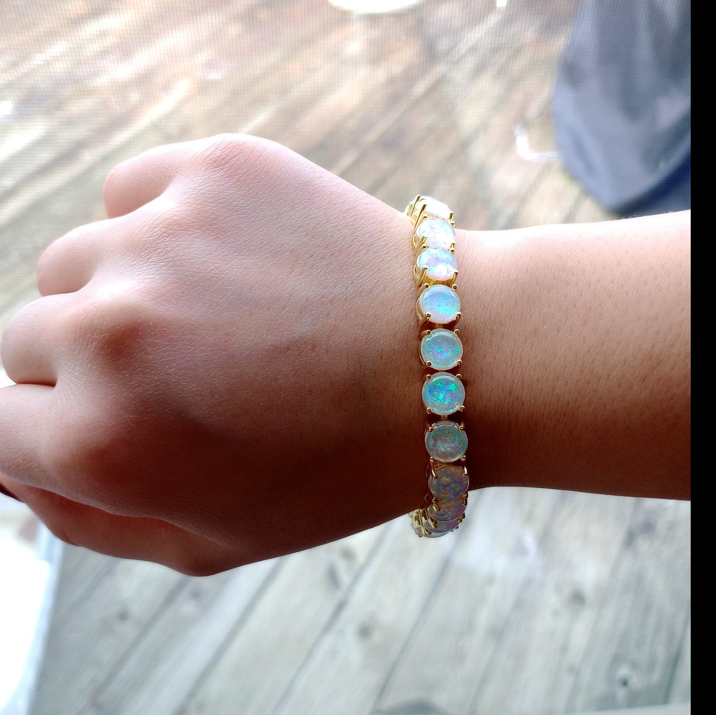 White Opal Tennis Bracelet | TRENDING Bracelet | Opal Jewelry | Opal Bracelet