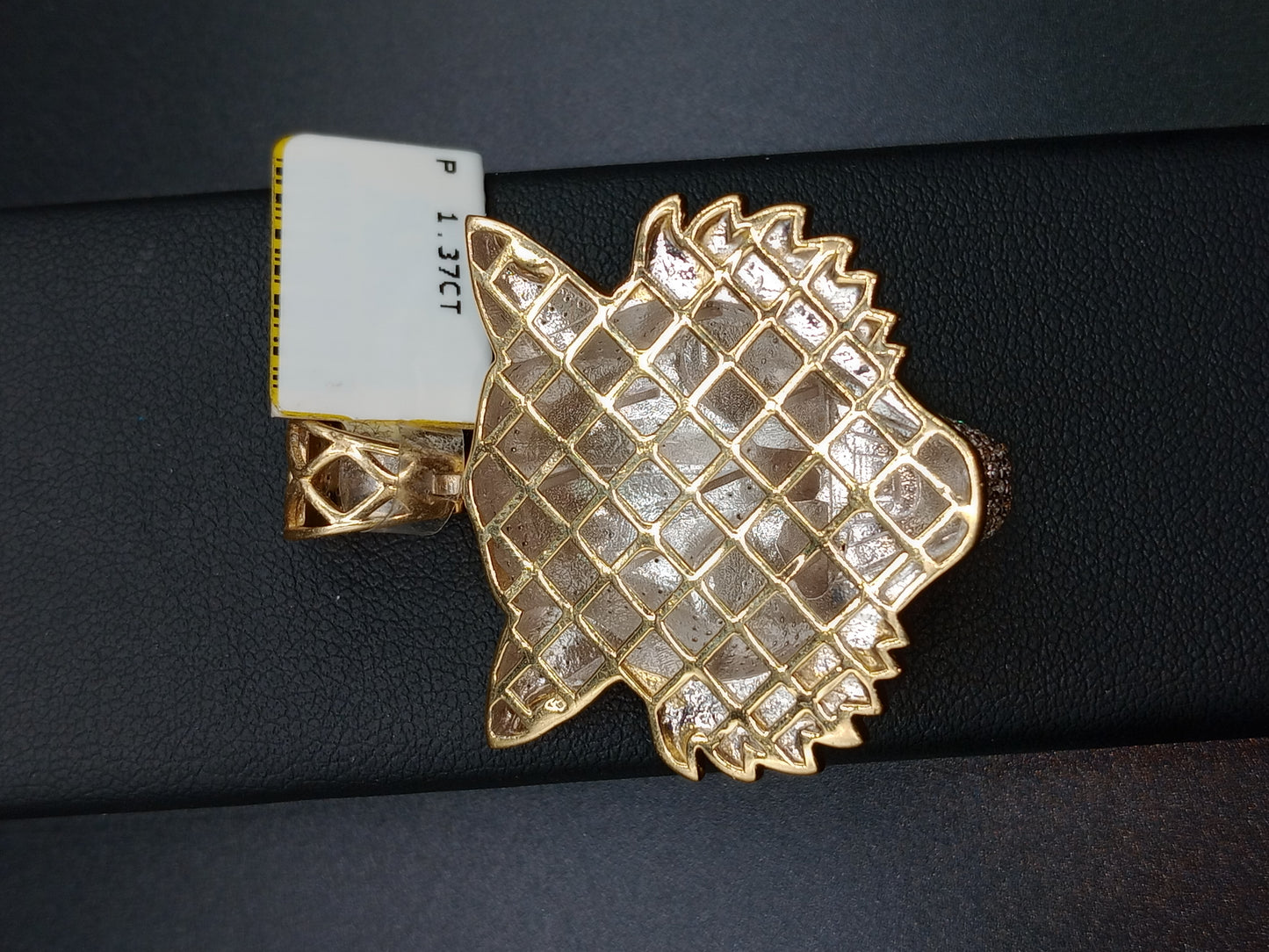 3D Tiger Pendant - Natural Diamonds - 2 sizes available - Unisex