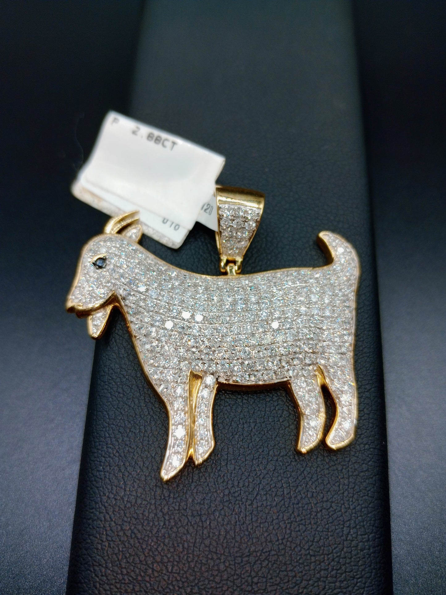 Diamond GOAT Pendant - Natural Diamonds - Greatest of All Time Charm - Unisex