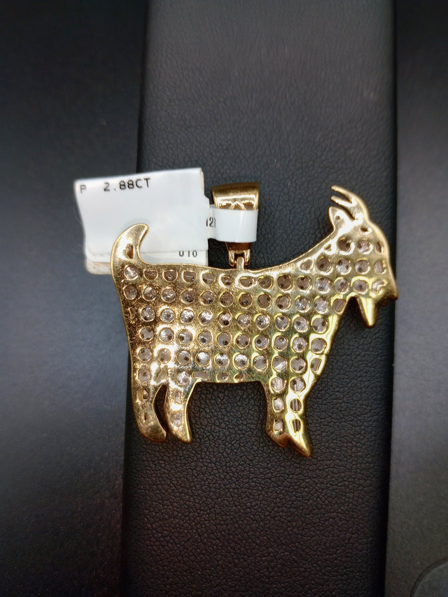 Diamond GOAT Pendant - Natural Diamonds - Greatest of All Time Charm - Unisex