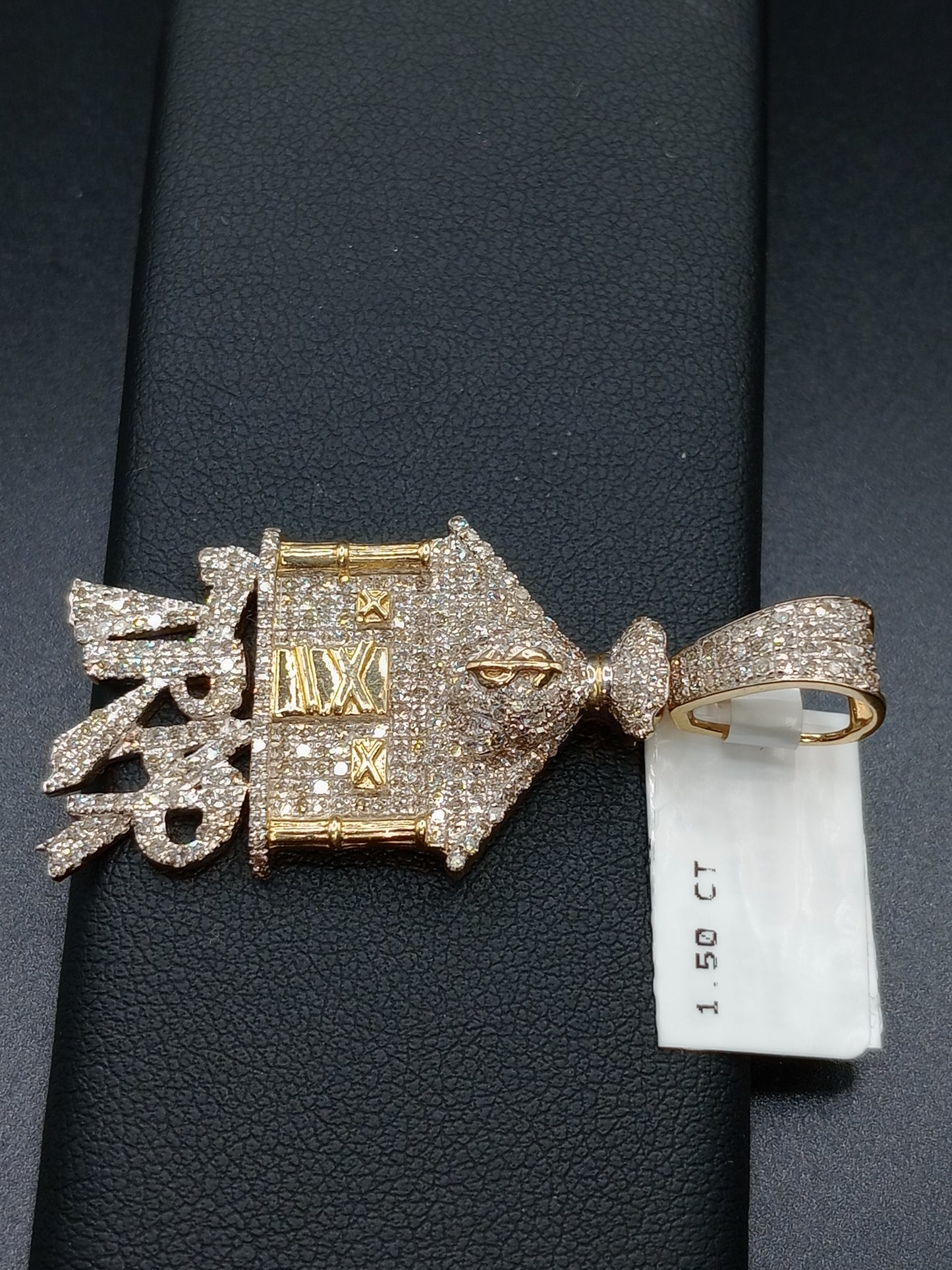 10kt Gold Traphouse Pendant - Natural Diamonds - Traphouse Charm - Unisex