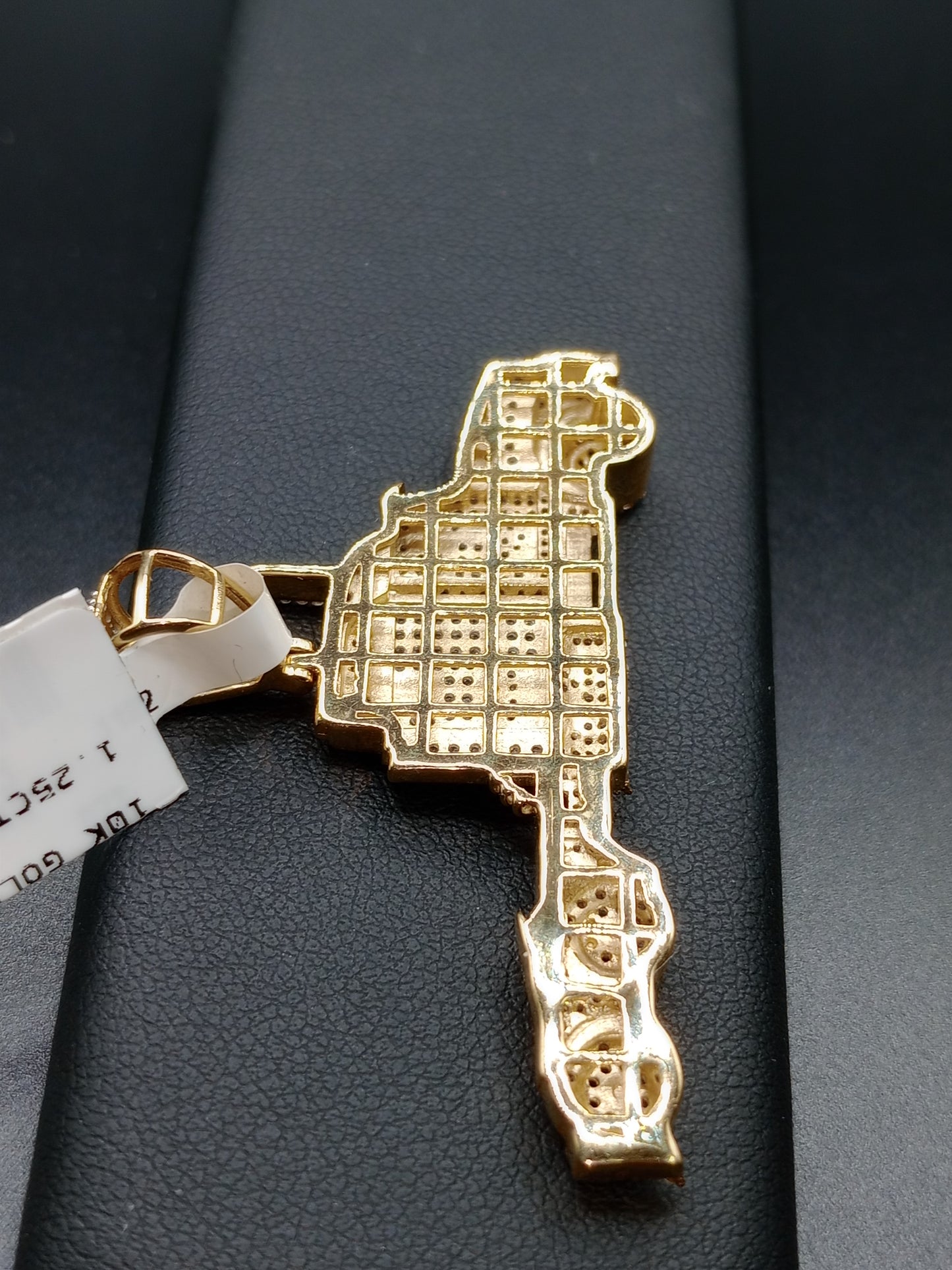 10kt Gold Truck Pendant - Natural Diamonds - Trucker Charm - Unisex