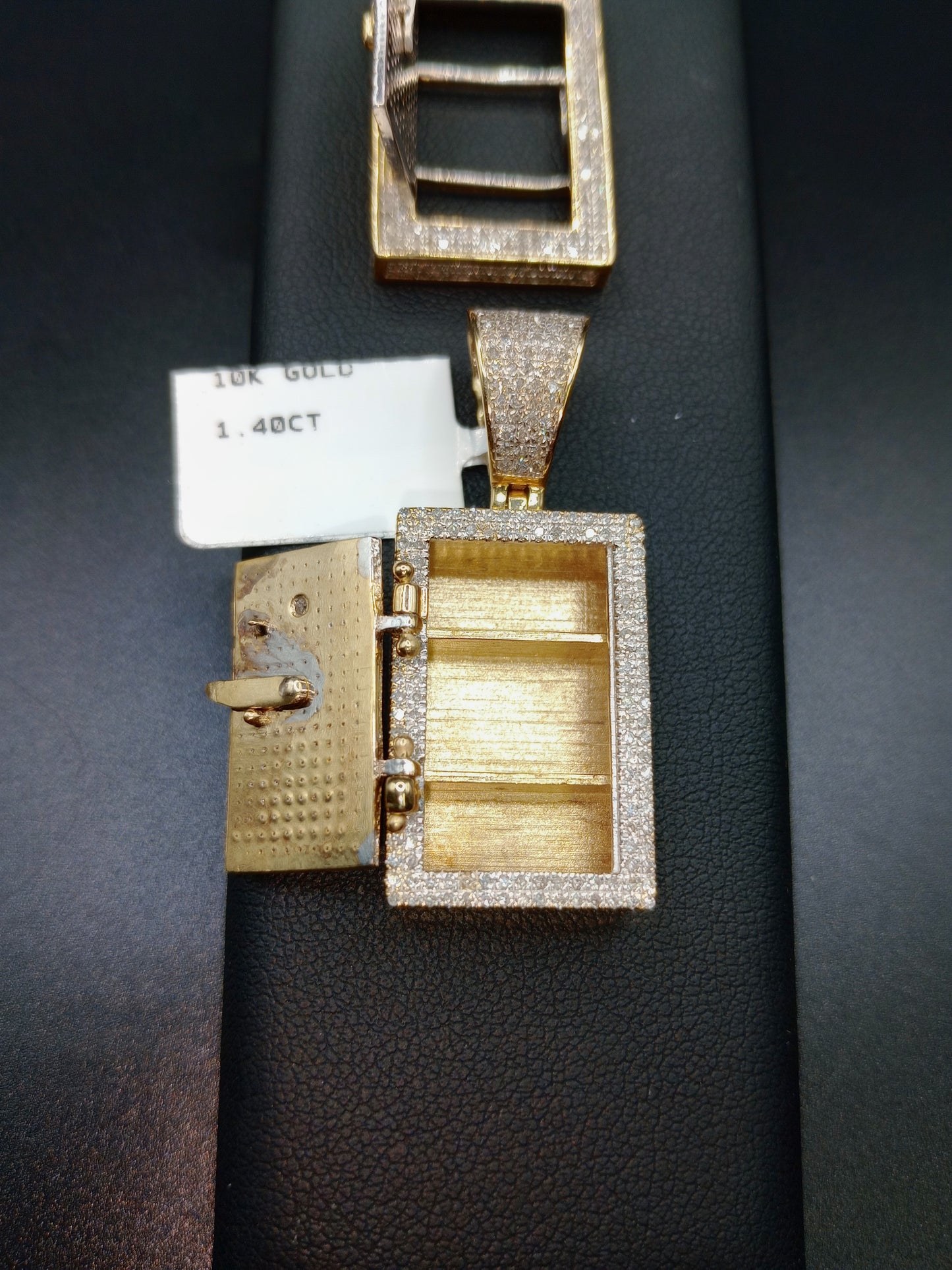 10kt Gold Safe Pendant - Natural Diamonds - Gold and Diamond Safe Pendants