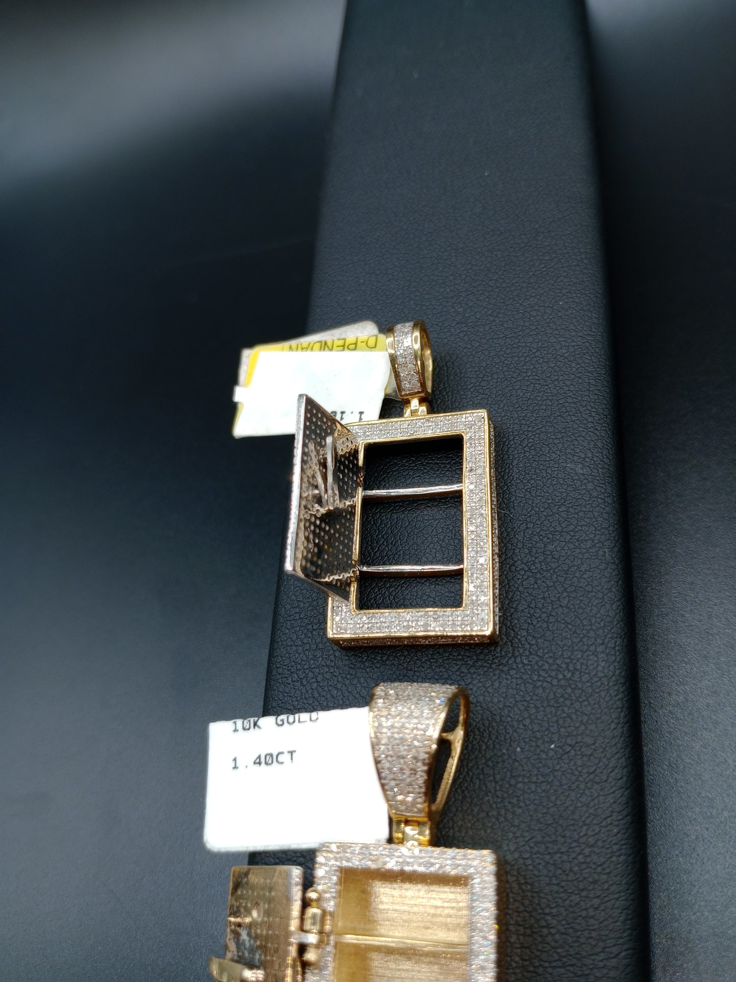 10kt Gold Safe Pendant - Natural Diamonds - Gold and Diamond Safe Pendants