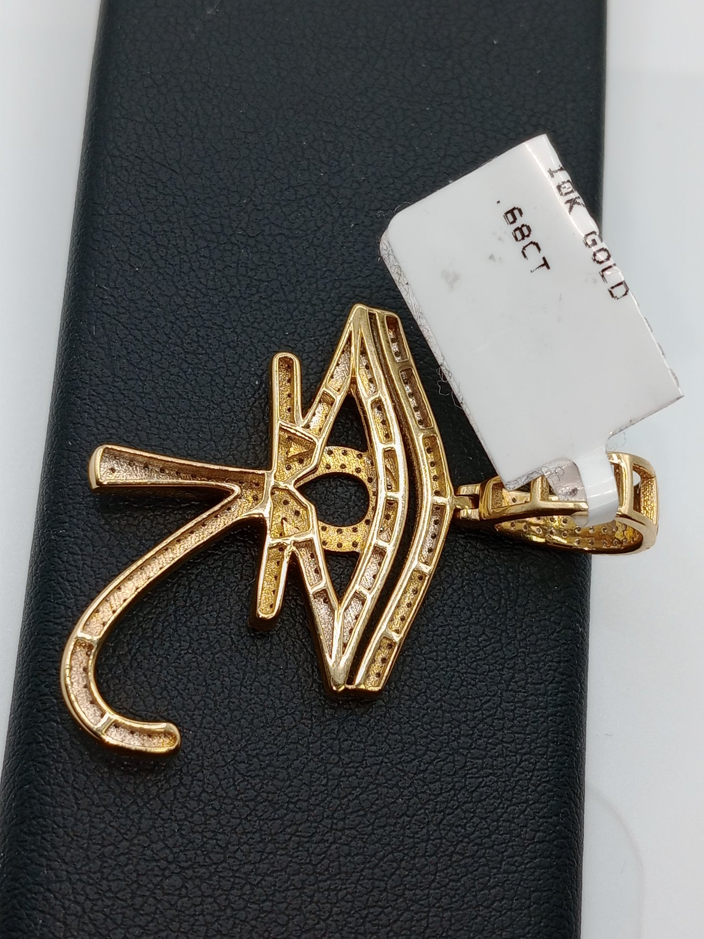 Diamond Ankh Pendant - 10kt Gold Pendant - Natural Diamond - Ankh Charm