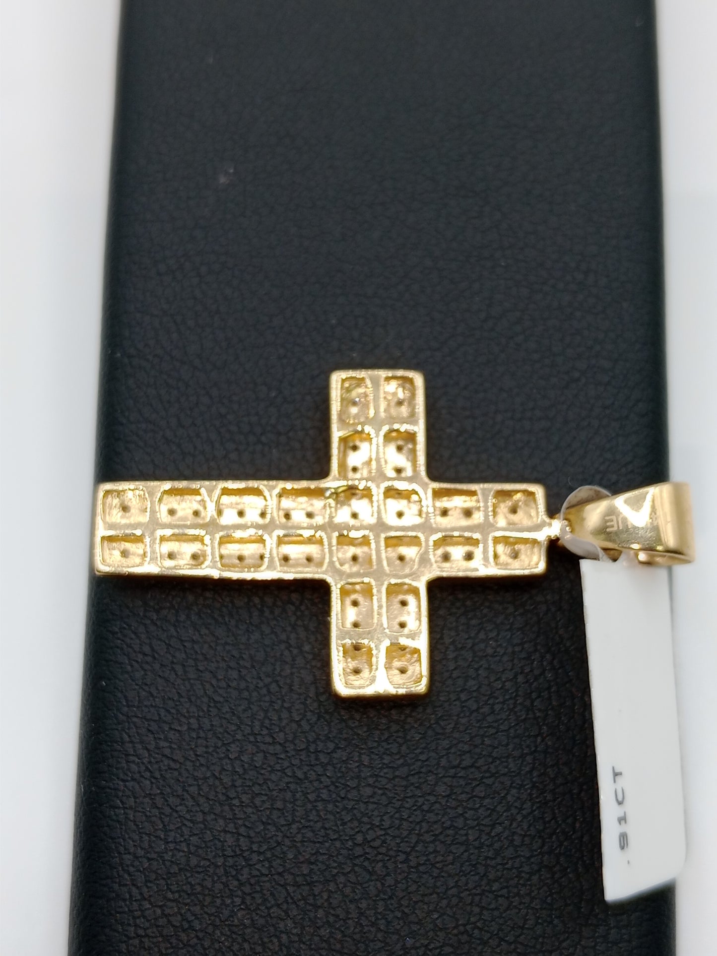Diamond Cross Charm, Crucifix Pendant, Gold Charm