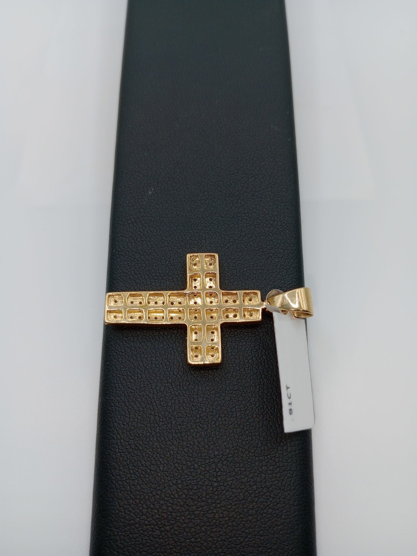 Diamond Cross Charm, Crucifix Pendant, Gold Charm