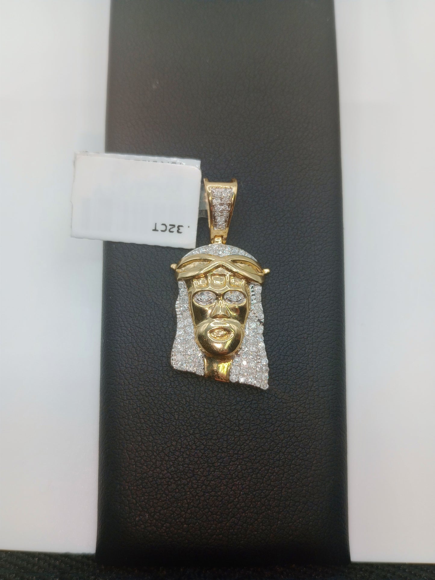 Diamond Jesus Pendant - Natural Diamonds - Jesus Charm - Unisex