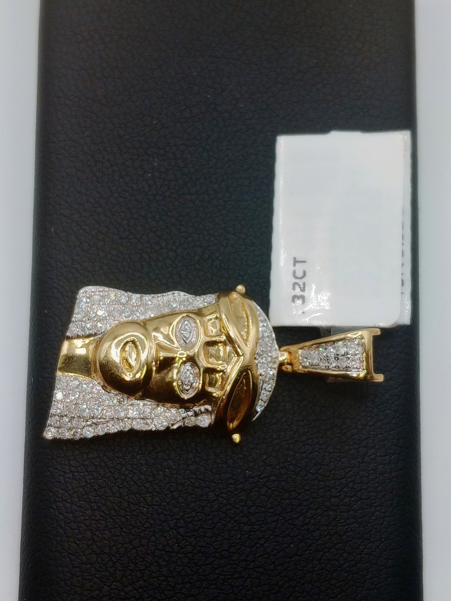Diamond Jesus Pendant - Natural Diamonds - Jesus Charm - Unisex
