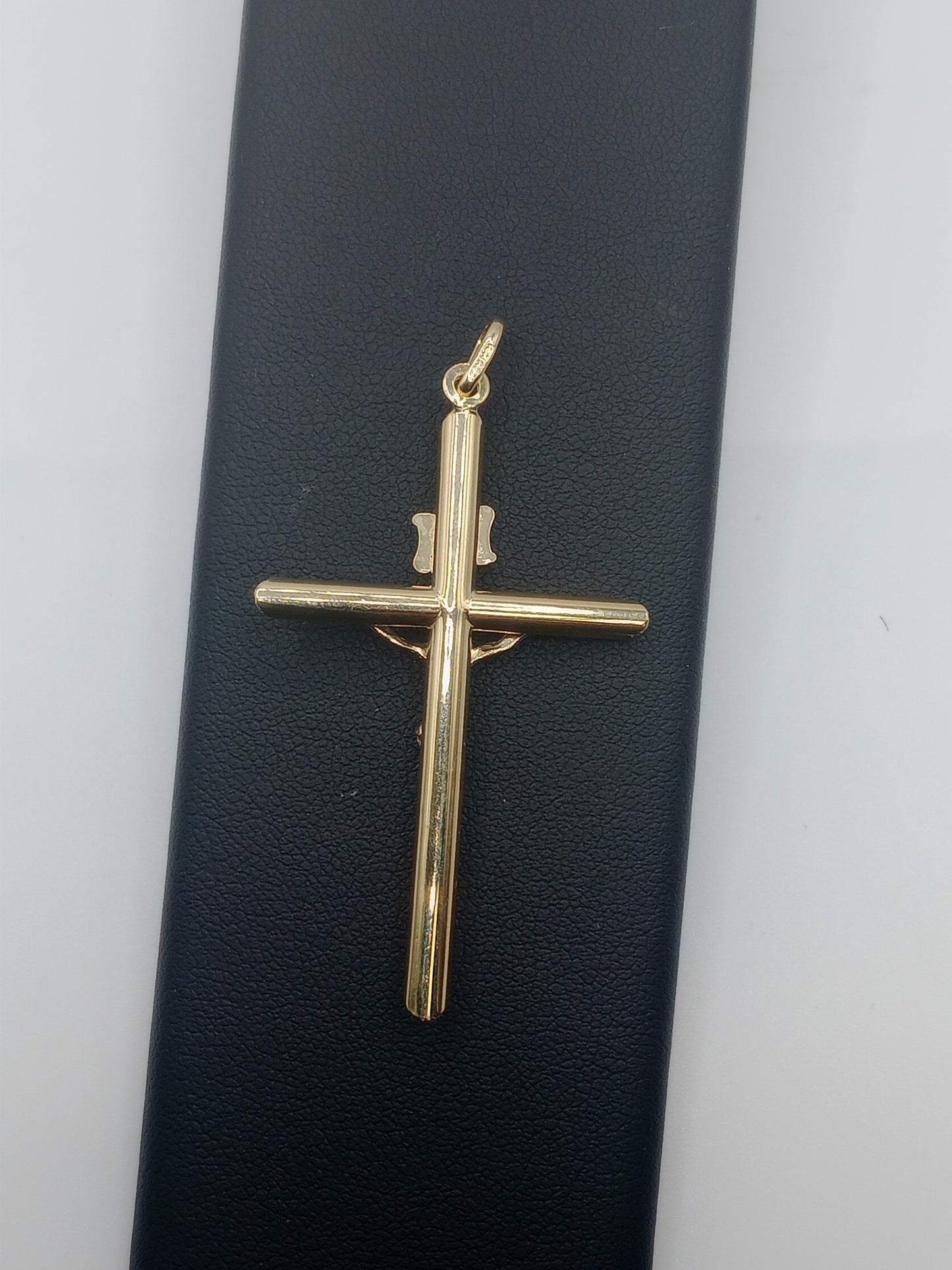 10kt Gold Inri Cross Crucifix Pendant, Gold Charm