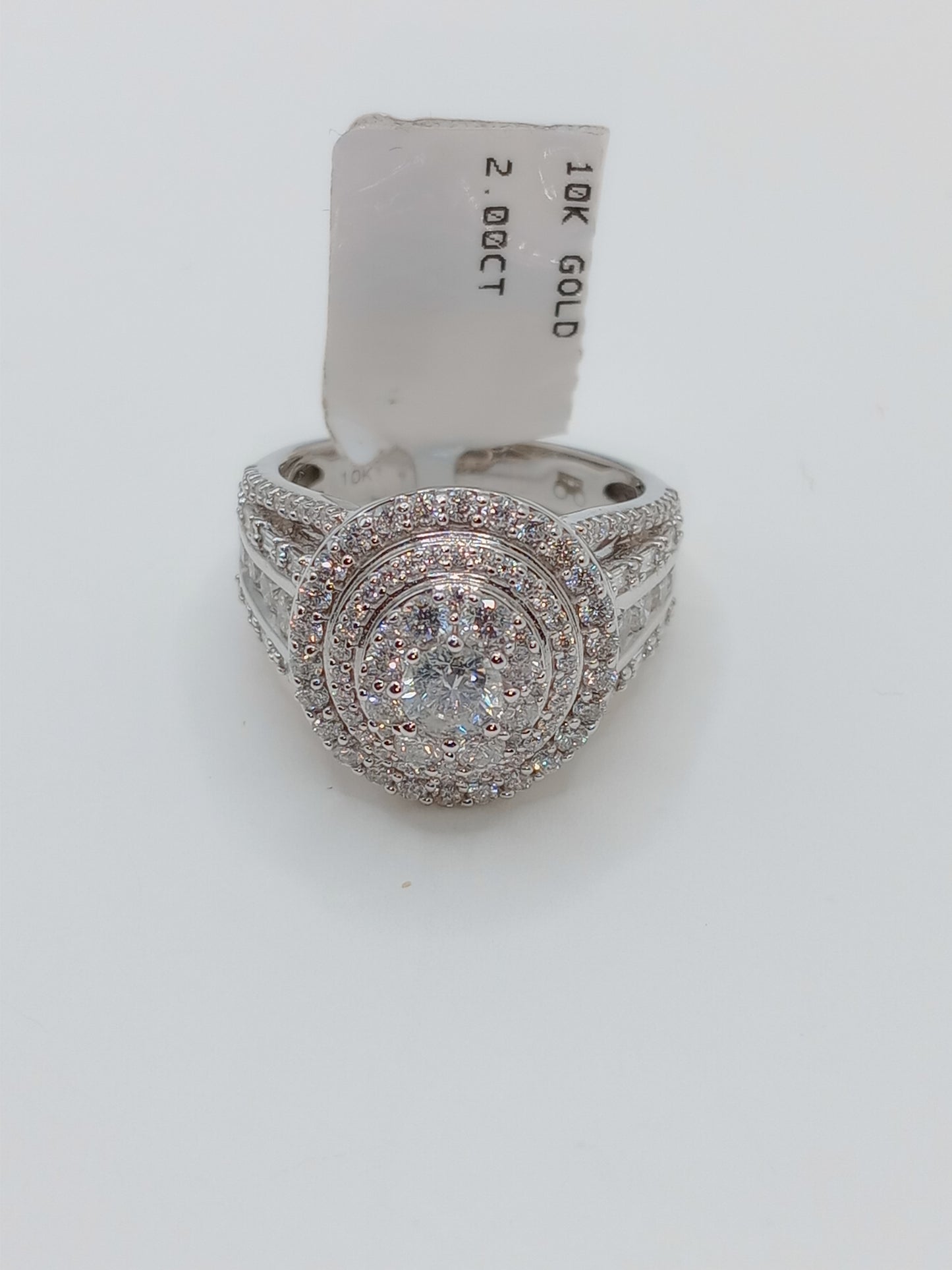 Womens White Gold and Diamond Engagement Ring,