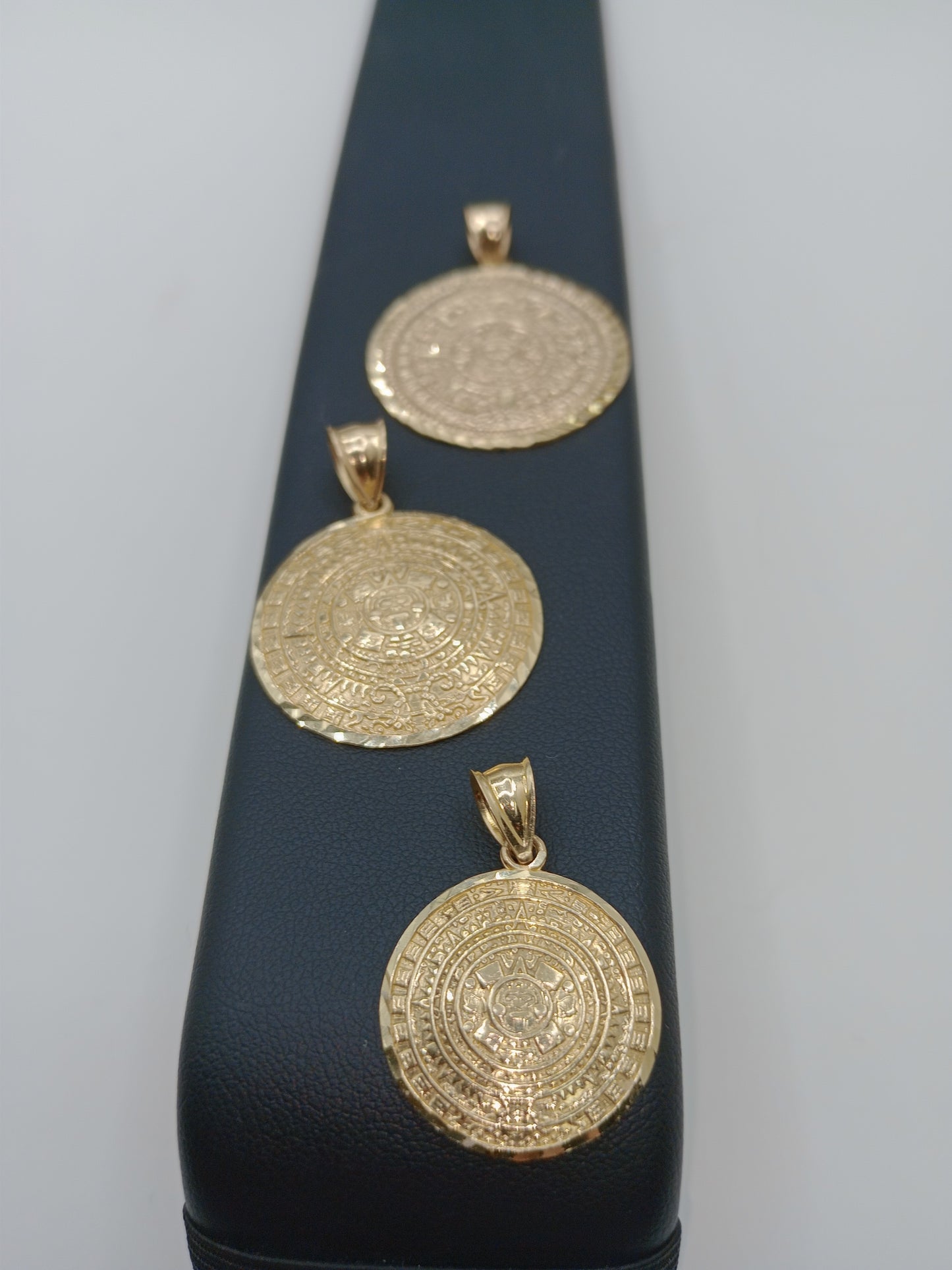 Aztec Calendar 10kt gold Charm, Mayan