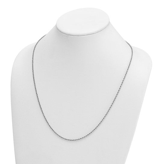 Platinum Rope Necklace, 16' 18' 20' 30' Available - Italian Made and Stamped - 2.2mm