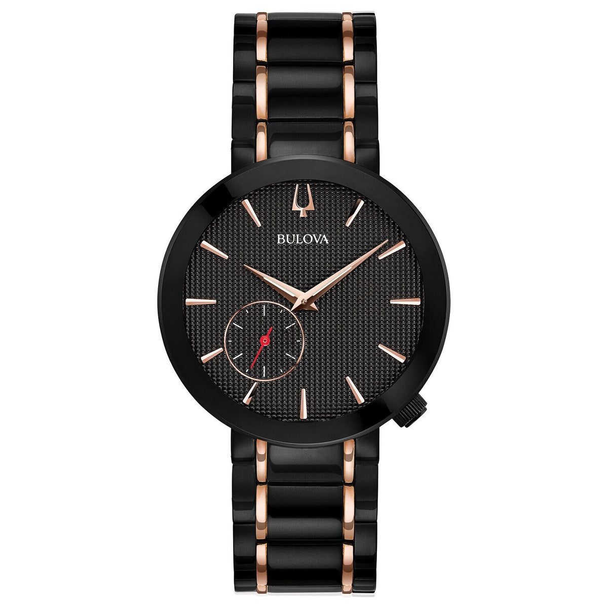 Bulova Latin GRAMMY Modern Special Edition 98L240 Unisex Black and Rose Gold-Tone Quartz Watch
