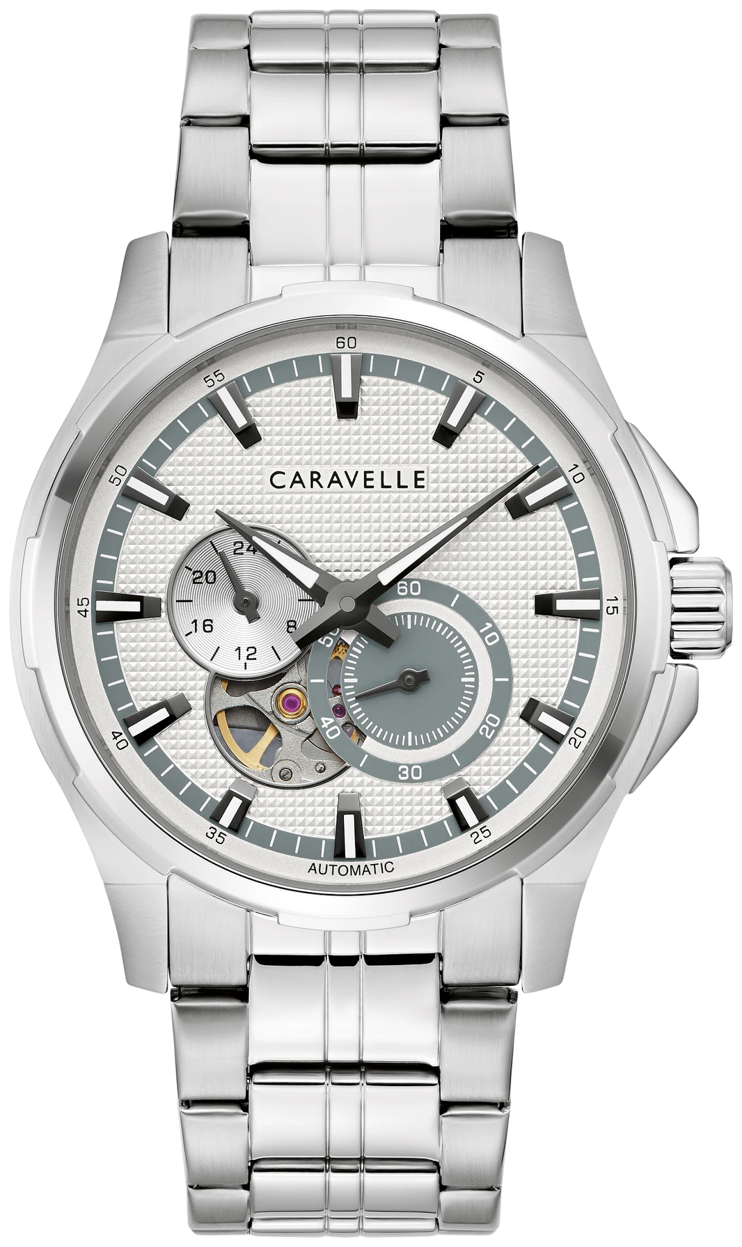 Caravelle Dress 43A159 Men's Silver-Tone Automatic Watch