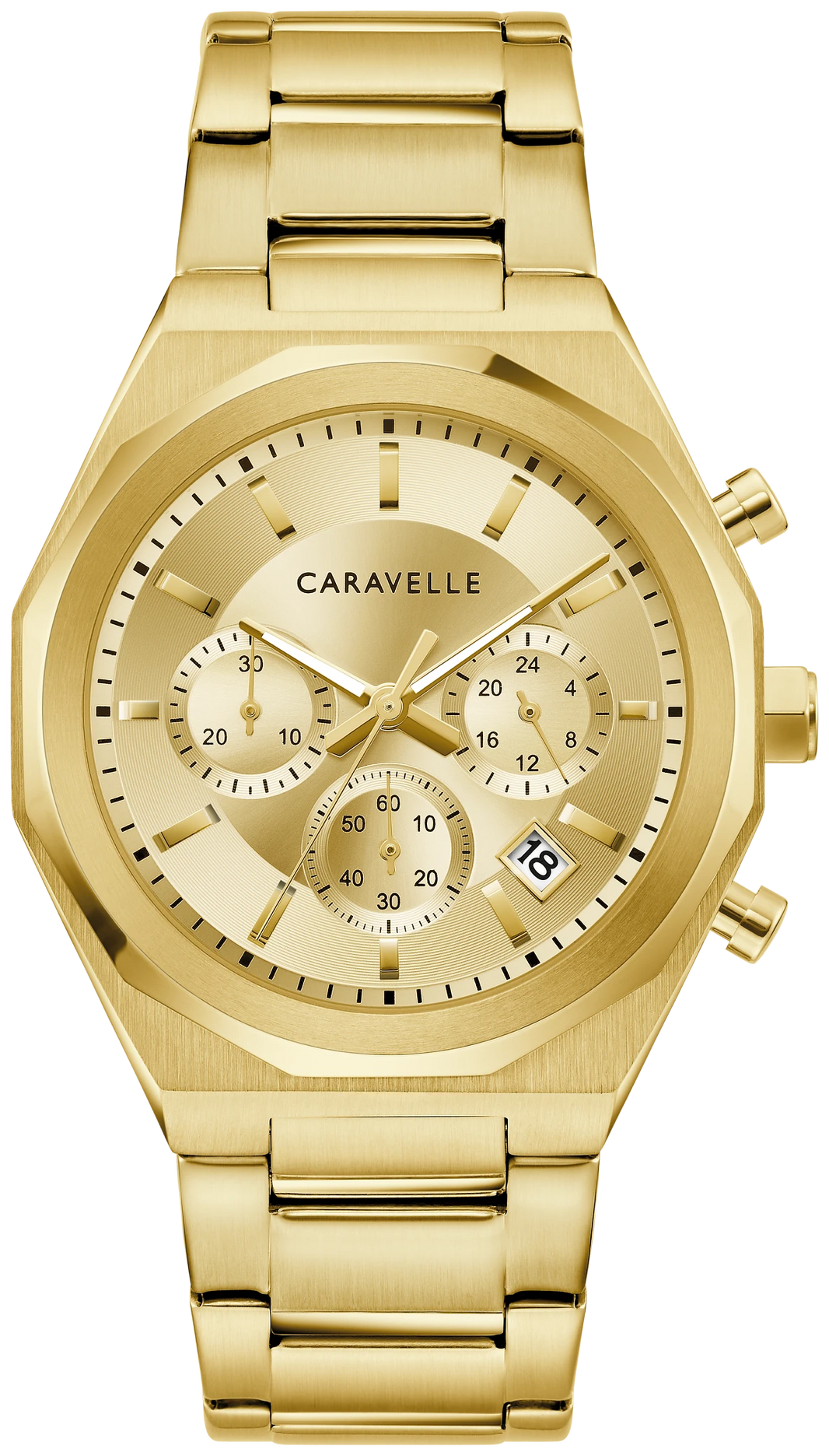 Caravelle Dress 44A123 Men's Gold-Tone Quartz Watch
