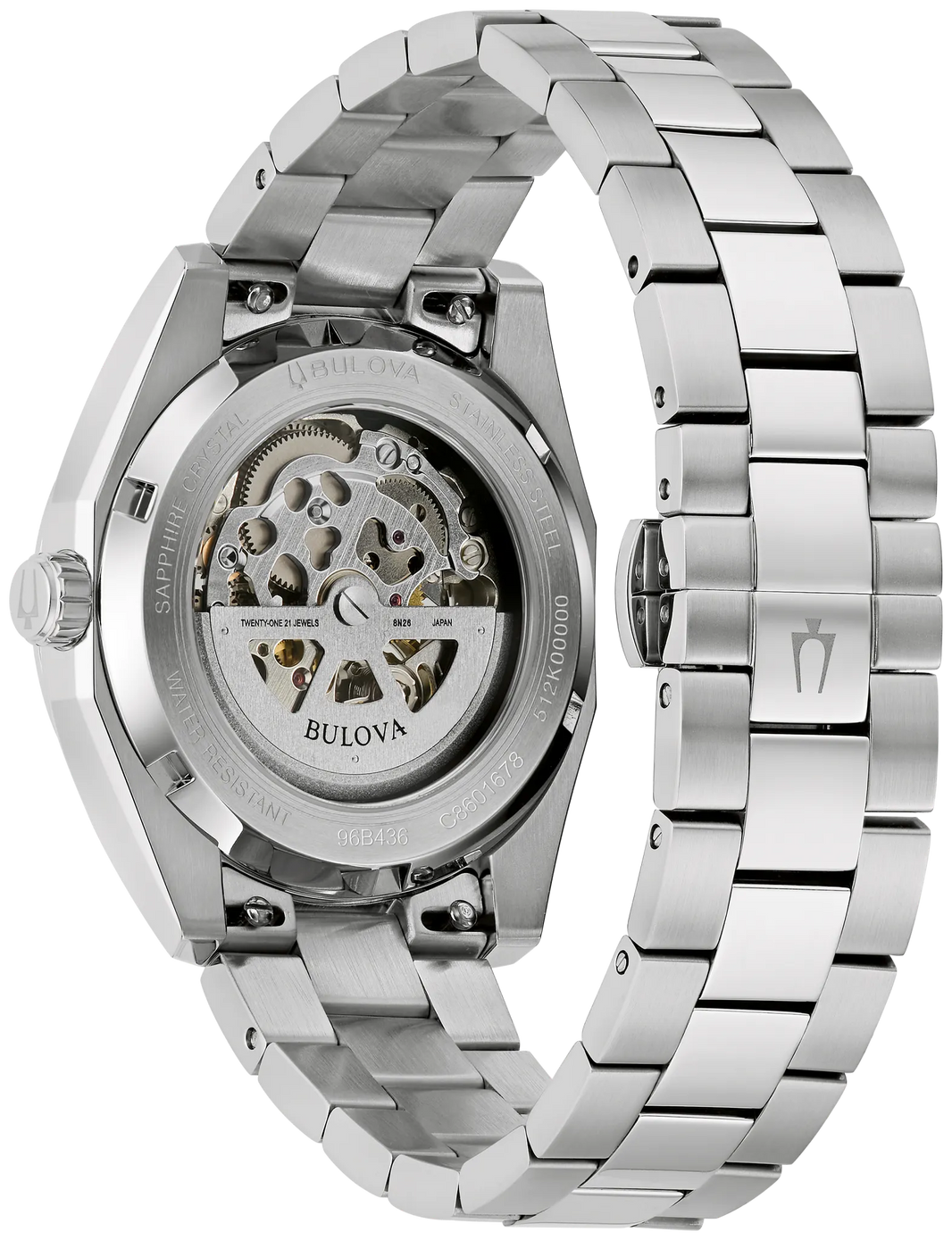 Bulova 96B436 watch - Bracelet and back (manufacturer image 2 of 4)