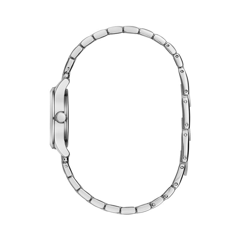 Caravelle Traditional 43L209 women’s silver-tone watch side profile