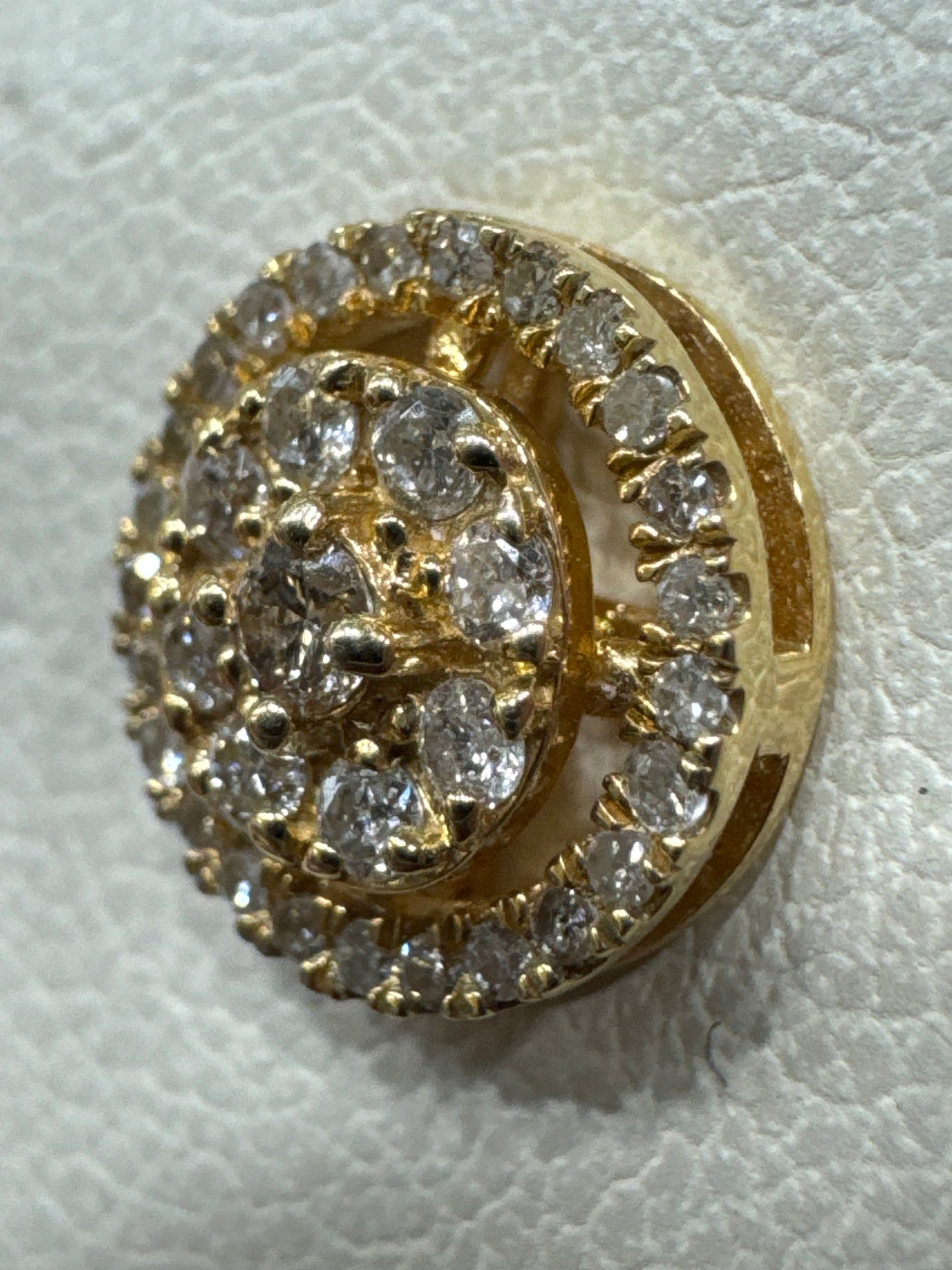 14K Yellow Gold Earrings 0.63 ct Natural Diamond