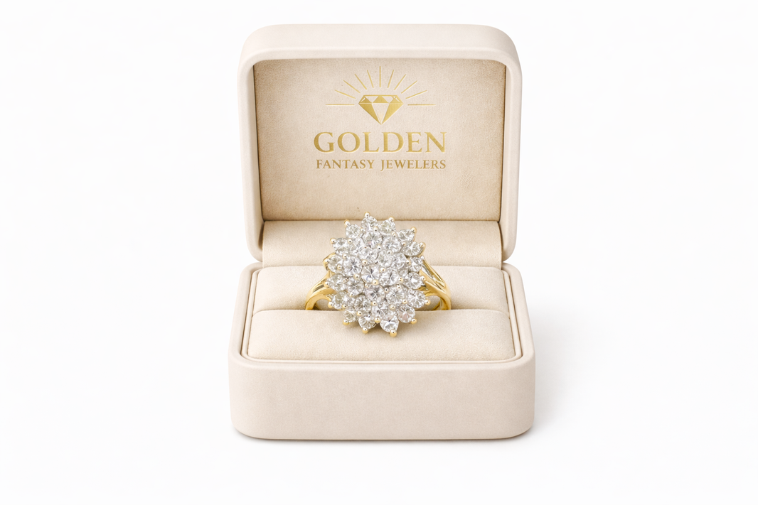 14K Yellow Gold Women's Ring 0.65 ct Natural Diamond