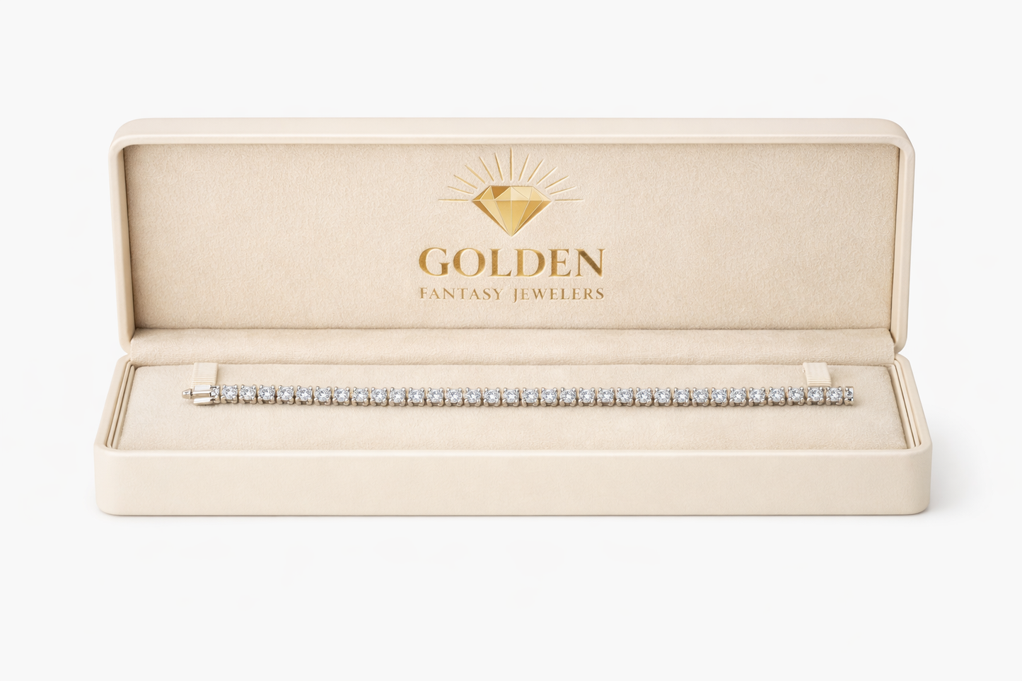 14K White Gold Tennis Bracelet 4.00 ct Natural Diamond
