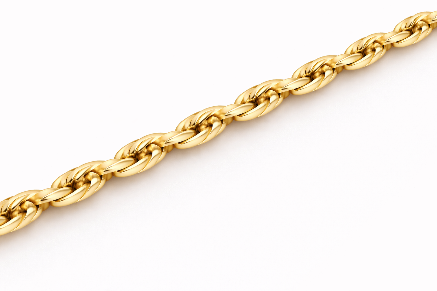 10k/14k - 2.25mm Diamond-Cut Rope Chain - Yellow Gold