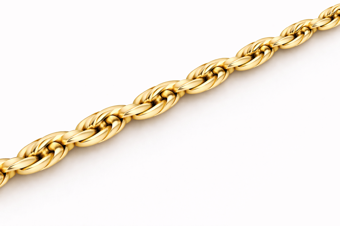 10k/14k - 2.75mm Diamond-Cut Rope Chain - Yellow Gold